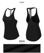 Women Black Sleeveless Yoga Top
