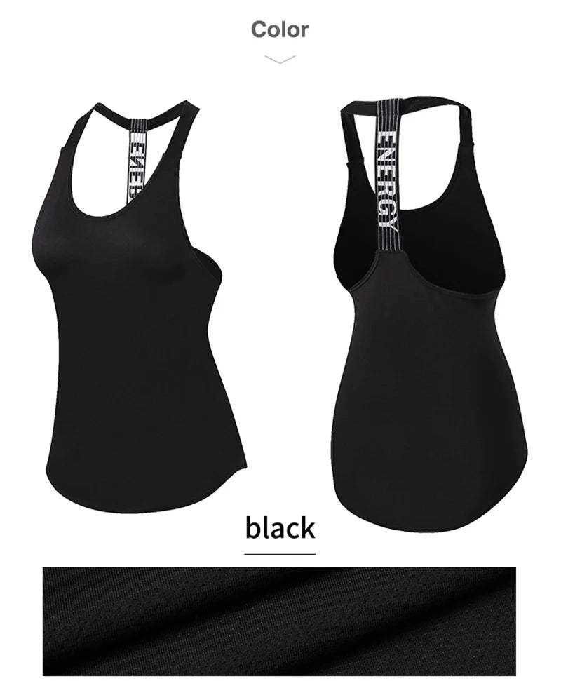 Women Black Sleeveless Yoga Top