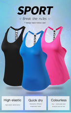 Women Black Sleeveless Yoga Top