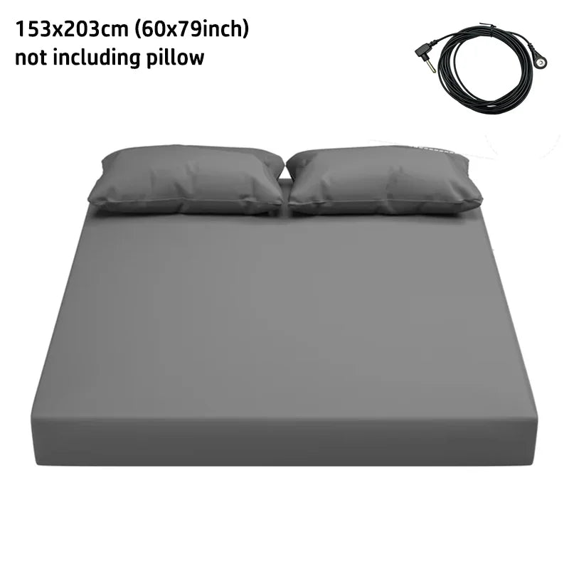 Grounding Sheet - Cotton and Silver Conductive Fitted Sheet