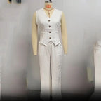 Women's Vest Pants Casual Suit