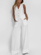Women's Vest Pants Casual Suit