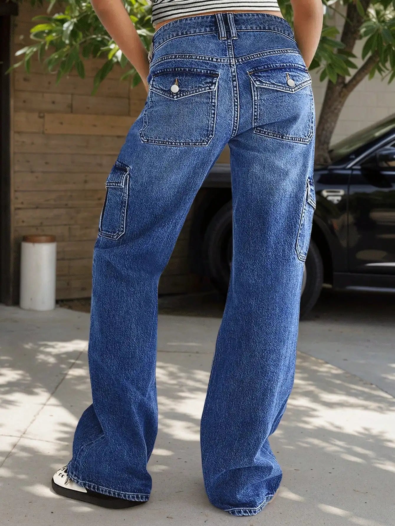 Women's  Multi-Pocket Straight Leg Jeans