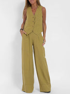Women's Vest Pants Casual Suit