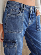 Women's  Multi-Pocket Straight Leg Jeans