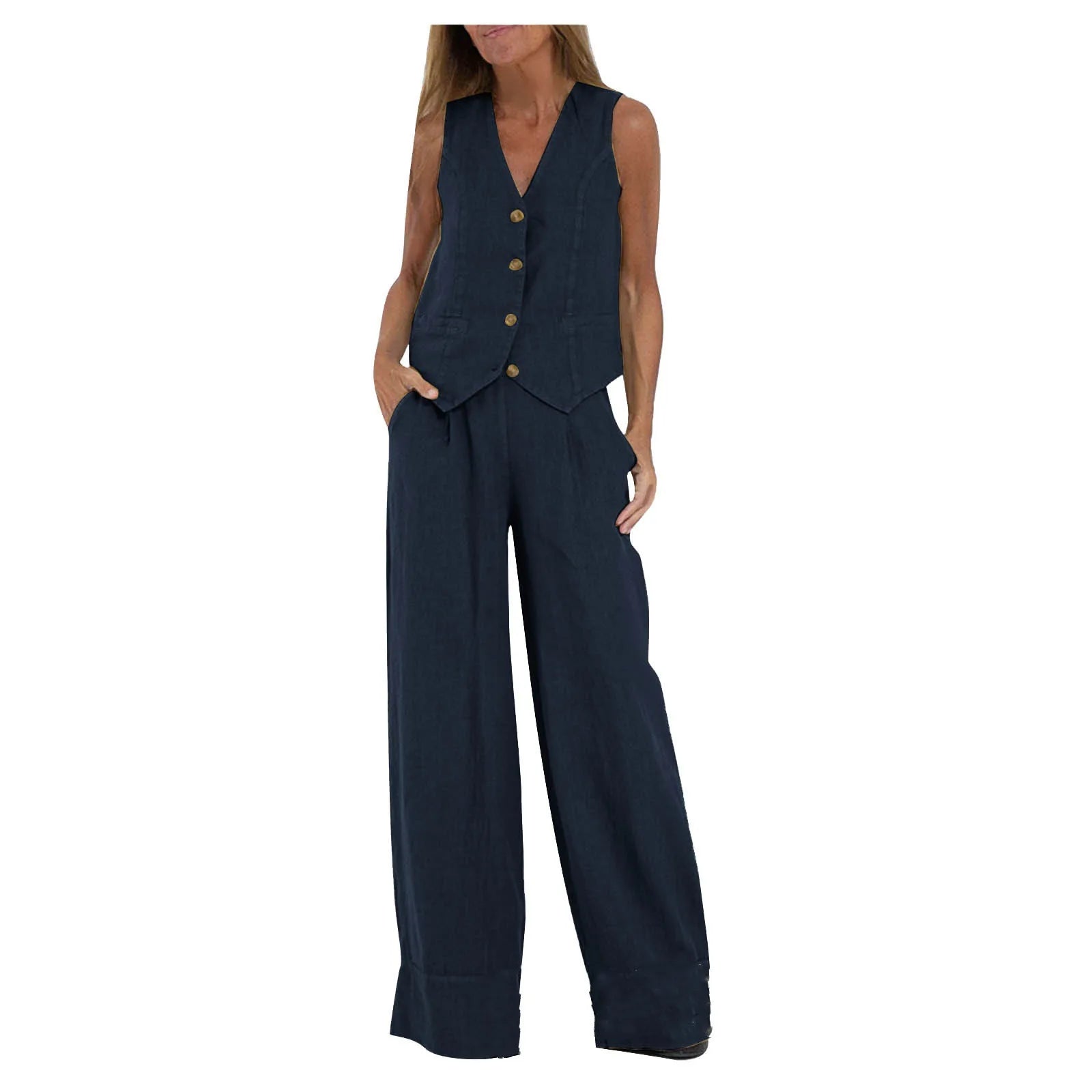 Women's Vest Pants Casual Suit