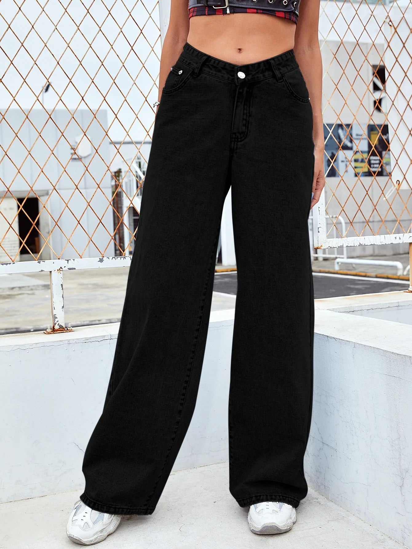 Women's Jeans Women's High Waisted Slim Fit Straight Leg Denim Pants