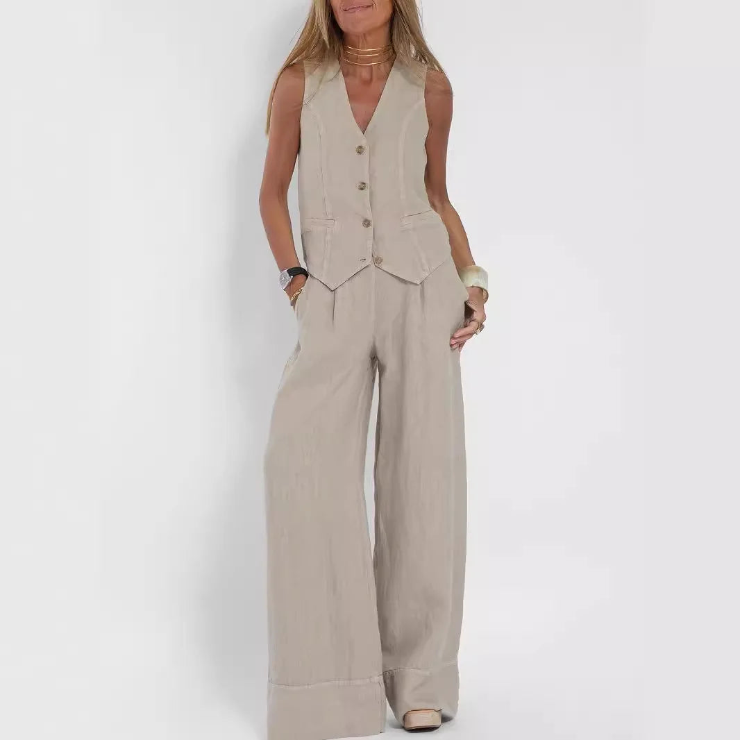 Women's Vest Pants Casual Suit