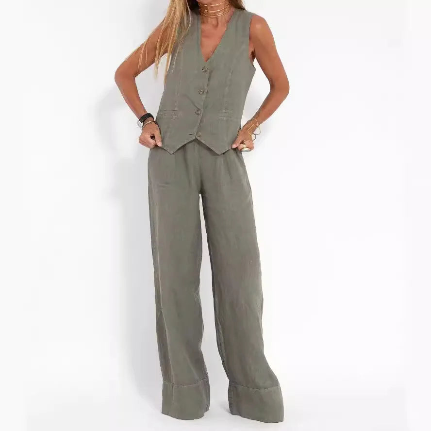 Women's Vest Pants Casual Suit
