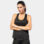 Women Black Sleeveless Yoga Top