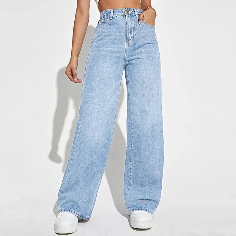 Women Jeans  Loose Denim Wide Leg Pants