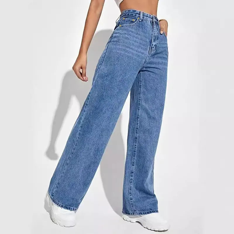 Women Jeans  Loose Denim Wide Leg Pants