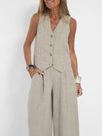 Women's Vest Pants Casual Suit