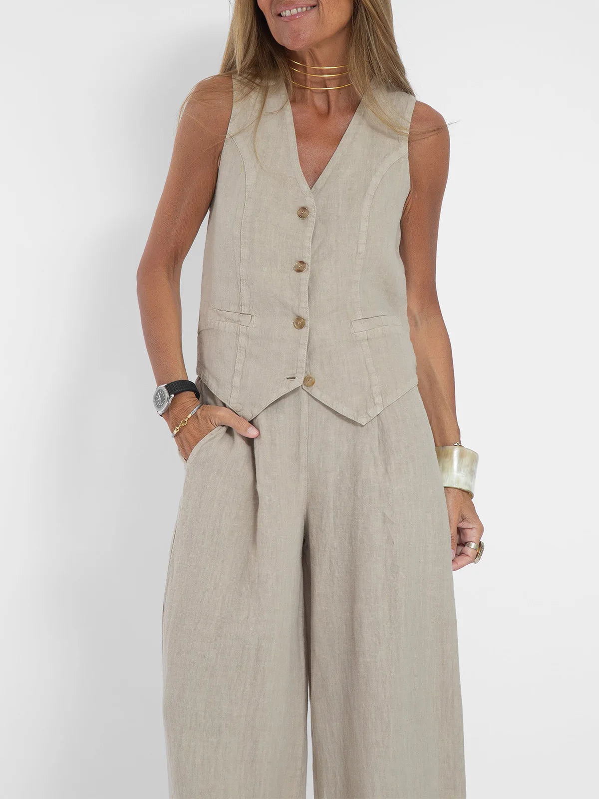 Women's Vest Pants Casual Suit