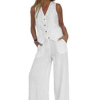 Women's Vest Pants Casual Suit