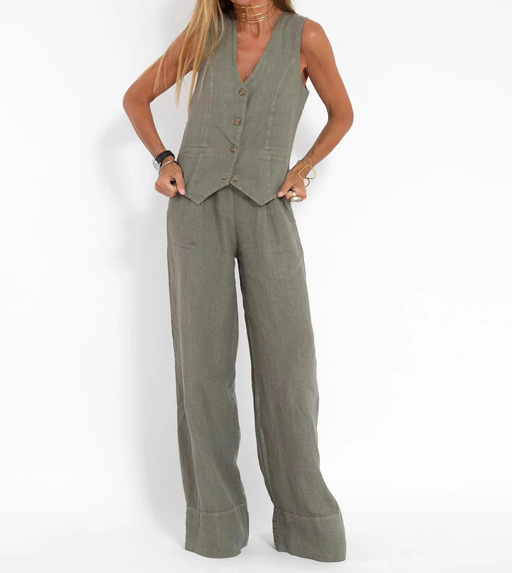 Women's Vest Pants Casual Suit