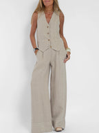 Women's Vest Pants Casual Suit